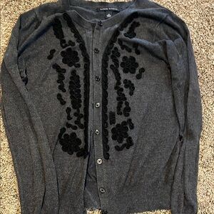 Banana Republic charcoal embellished cardigan